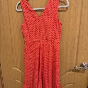 Banana Republic Vibrant Orange Geometric Dress